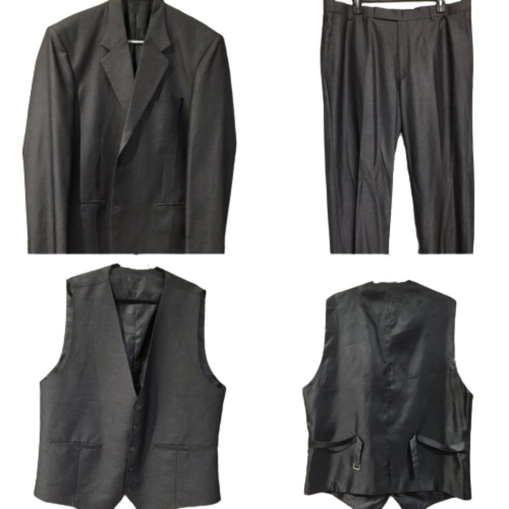 Bombay Innovations Men's Gray 3 Piece Suit